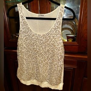 Express sequin tank top